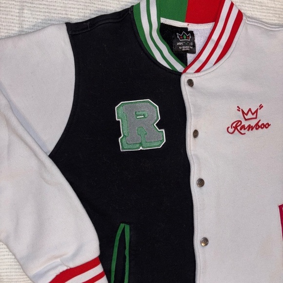 Ranboo The Beloved Varsity Jacket Mens Large- Black White Red, B Letterman Patch - Picture 7 of 8